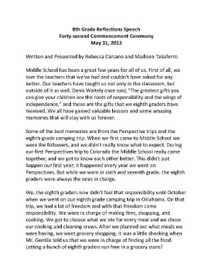 5TH GRADE GRADUATION SPEECHES image gallery