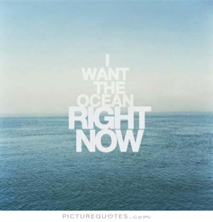 want the ocean right now Picture Quote #1