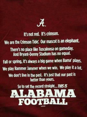 Alabama Football Sayings And