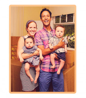 Danny Pudi and wife Bridget brought their twins — daughter Fiona ...