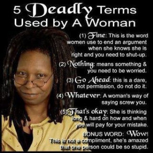 Deadly terms used by a woman!