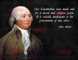 John Adams Religious Quote Poster