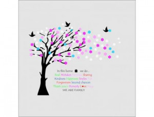 Products Featured Products Tree with Blowing Leaves & Quote