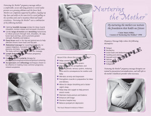 Nurturing the Mother Brochures Sample Page Two