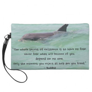 Dolphin with inspirational quote wristlet