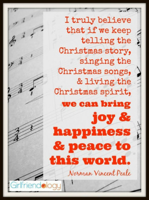 We can bring joy & happiness & peace to this world. #Christmas #quote