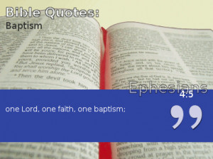 Baptism is an important part of every Christian's life. Below is a ...