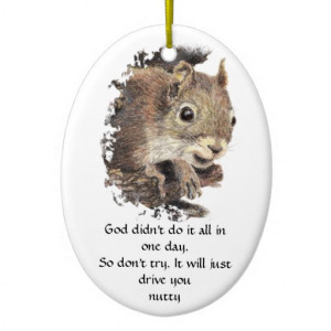 Funny Stress DriveYou Nutty, Quote Cute Squirrel Double-Sided Oval ...