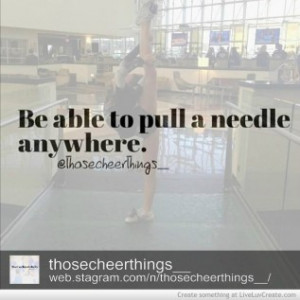 Cheer Pull A Needle Cheerleaders Pictures, Photos & Quotes