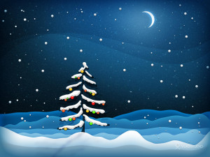 Download Illustrations wallpaper, 'christmas tree night wallpaper'.