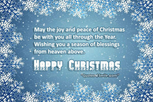 and peace of christmas be with you all through the year wishing you ...