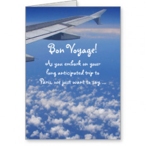 Funny French Dog & Cat Bon Voyage Card