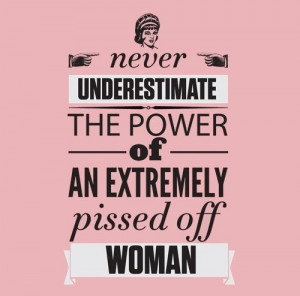 Never Underestimate Power Of Woman