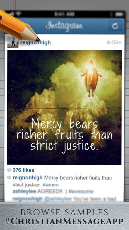 Message - Share bible quotes on Instagram for iPhone screenshot