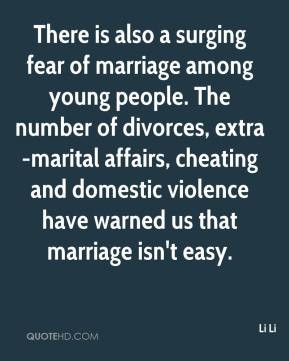 ... marital affairs, cheating and domestic violence have warned us that