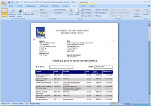 NB: Quote Reference, Account information and selected product ...