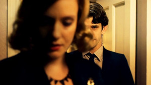 Bel Rowley (Romola Garai) and Freddie Lyon (Ben Whishaw) in BBC 