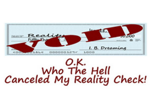 ... the hell canceled my reality check is a funny image of a voided check