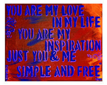 ... , Just You and Me // Wall art decor for Family, Friends, Music Lovers