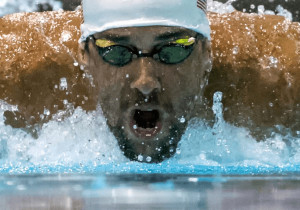 Michael Phelps, Charlotte 2014, courtesy of Mike Lewis