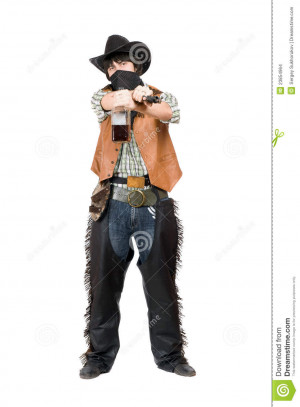 Cowboy With Gun And Bottle...