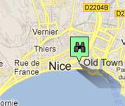 Click for map of Nice Old Town hotels