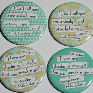 Pocket mirrors with Holly Golightly quotes. $5 each from Freshly ...