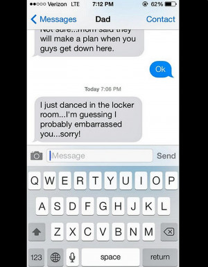 ... Teen Daughter An Awesome Text Message After Dancing Horribly On TV