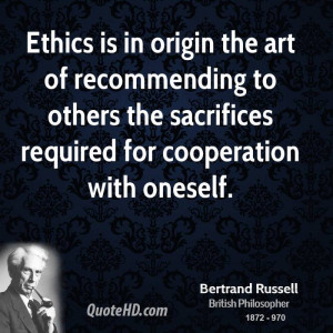 ... to others the sacrifices required for cooperation with oneself