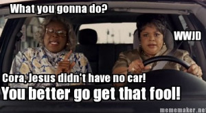 tyler perry, madea car, madea WWJD