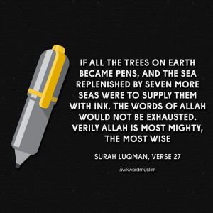 if all the trees on earth became pens and the sea replenished by seven ...