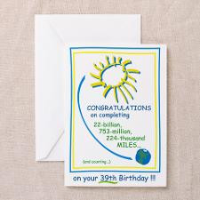 39th Birthday Greeting Card for