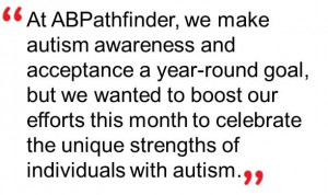 ... Autism Awareness Month with referral program and community service