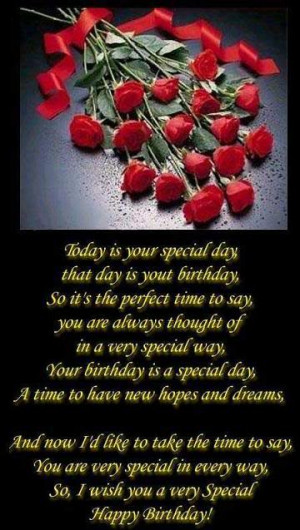 Today is Your Special day ~ Birthday Quote