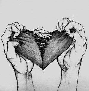 ... sad Cool creepy heart depressing Broken heart Tattoo Flash Art ~A.R