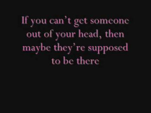 If You Can’t Get Someone Out of Your Head ~ Being In Love Quote