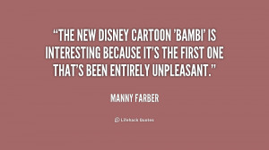 The new Disney cartoon 'Bambi' is interesting because it's the ...