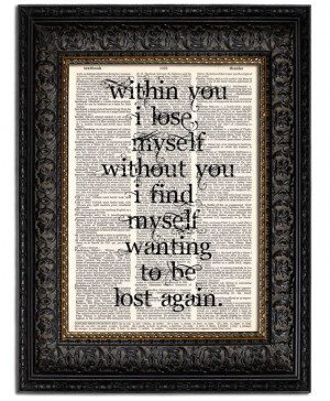 Love Quote Print WITHIN YOU I Find Myself Quote by Vintagraphy, $10.00