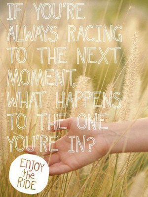 Inspirational Quote: Enjoy the ride!