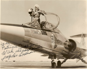 ... below of famed aviatrix Jacqueline Cochran pictured with the F-104