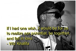 Wiz khalifa, quotes, sayings, fall in love, wish