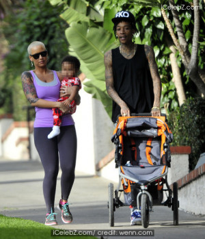 Wiz Khalifa in American rapper Wiz Khalifa takes his wife and son ...