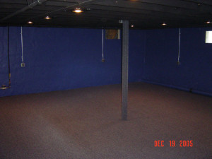 flat black paint ceiling