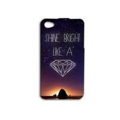 Shine Bright Like A Diamond Cute Rihanna Quote iPhone Case Beautiful ...