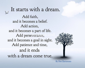 It all starts with a dream