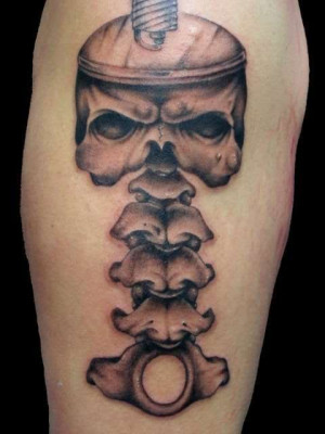 Pistons And Skull Tattoos...