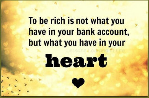 Rich in your heart♥