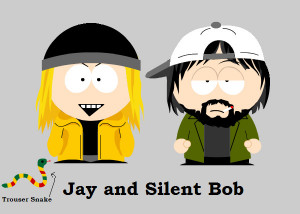 Jay and Silent Bob South Park by killALLthezombies