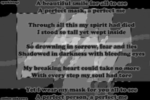 quote-mask of sorrow Pictures, Images and Photos