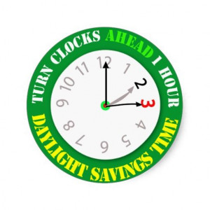 Daylight Savings Time Reminder Sticker - spring ahead